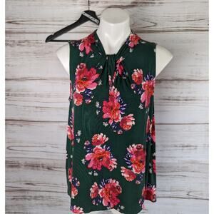 Vanessa & Virginia  Sleeveless Jersey knit mock neck blouse sz Large